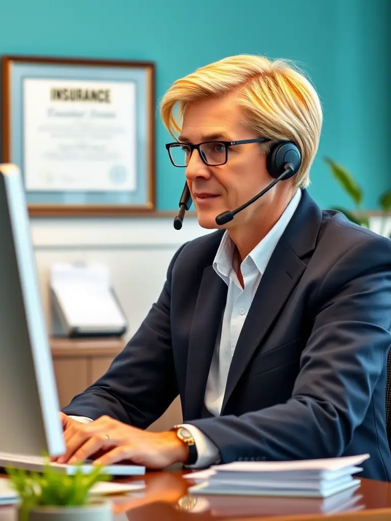 A Helping Hand Advisors agent providing ongoing support to a client over the phone, with a focus on clear communication and problem-solving.