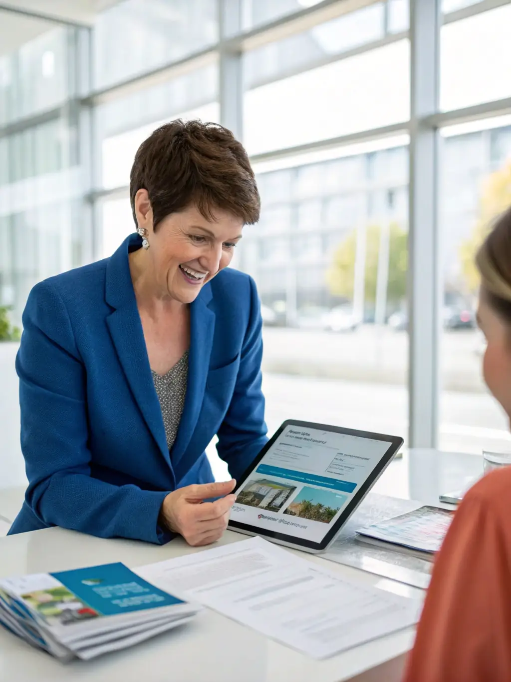 A Helping Hand Advisors agent presenting a clear comparison of different Medicare plans, highlighting key features and benefits in an easy-to-understand format.
